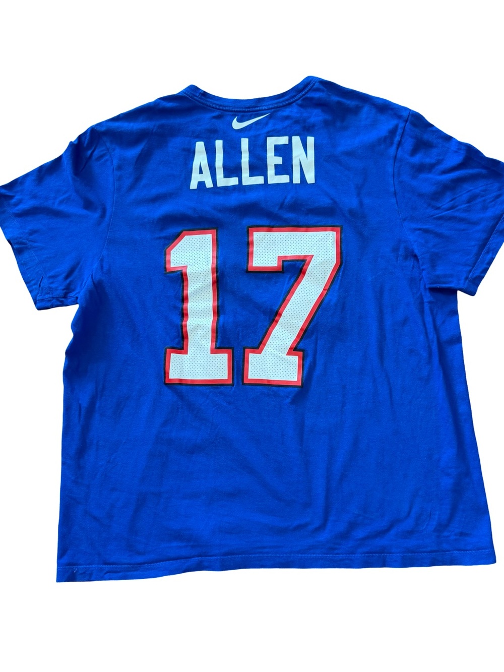 Nike Men’s Short Sleeved Josh Allen #17 Buffalo Bills Tee. Blue/Red/White Sz XL - Picture 2 of 4